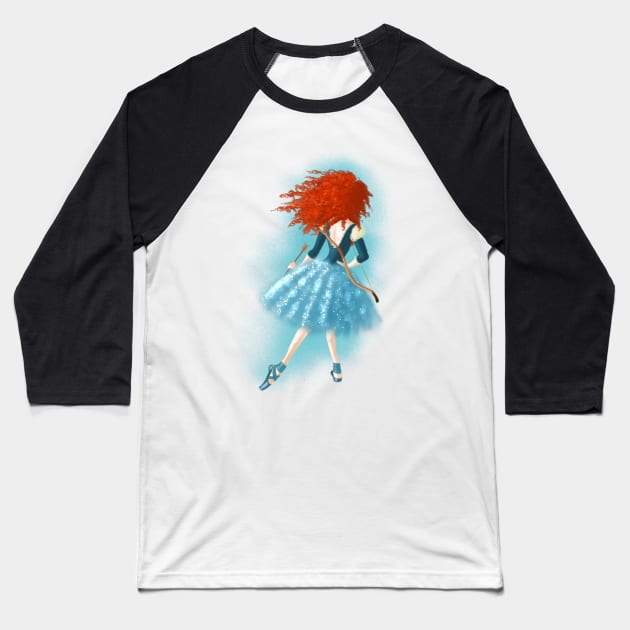 Red Haired Lass Baseball T-Shirt by amadeuxway